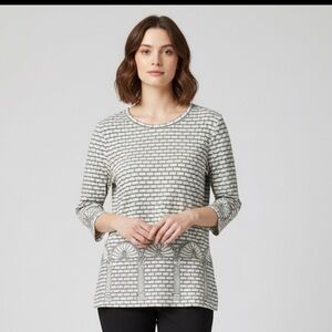 J.McLaughlin Catalina Cloth Signature Tee Print Top Medium